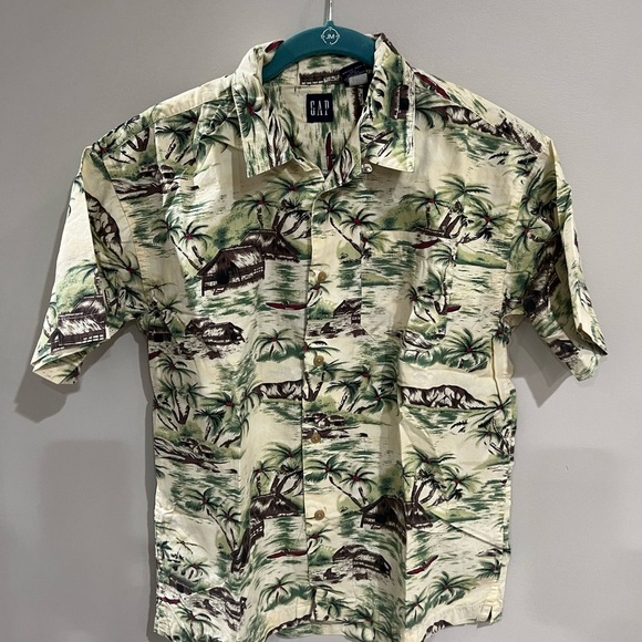 GAP Other - Vintage Green and white Hawaiian shirt #HawaiianShirt